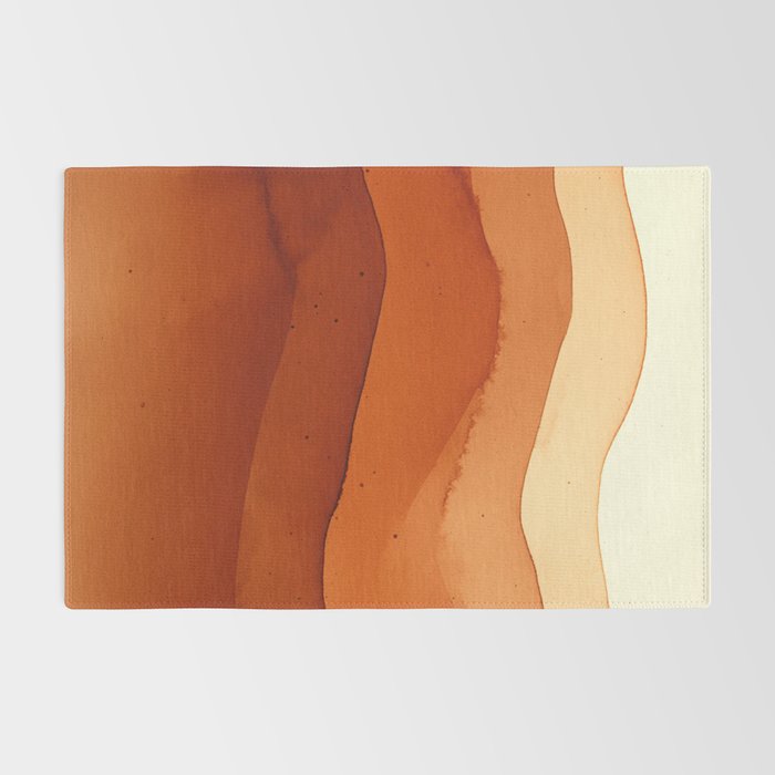 Burnt Orange Abstract Ombre Rug Gallery Image 2