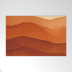 Burnt Orange Abstract Ombre Welcome Mat Gallery Image 1