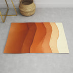 Burnt Orange Abstract Ombre Rug Gallery Image 1