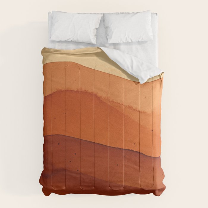 Burnt Orange Abstract Ombre Comforter Gallery Image 1