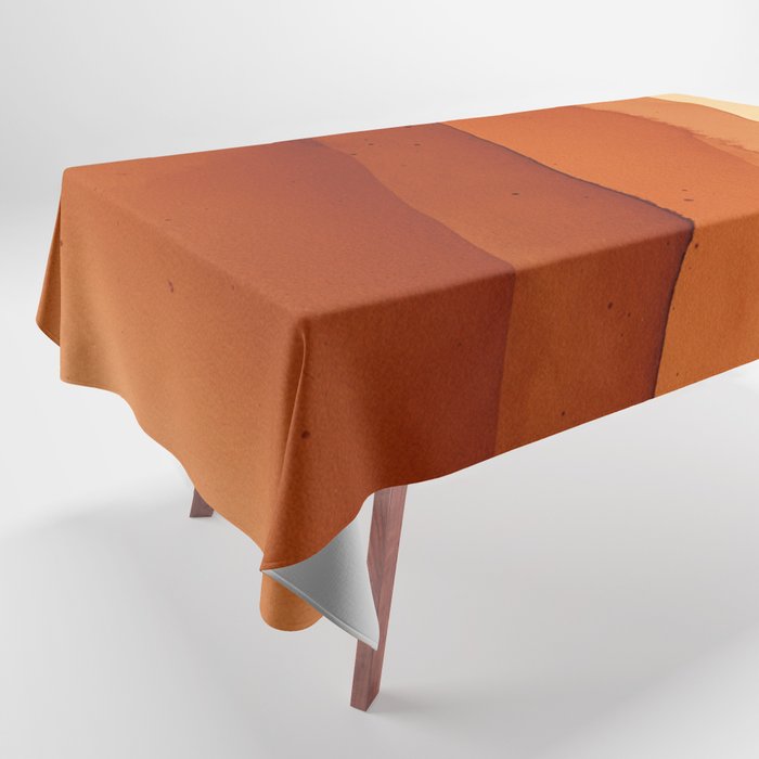 Burnt Orange Abstract Ombre Tablecloth Gallery Image 1