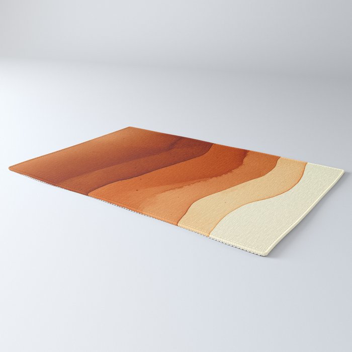 Burnt Orange Abstract Ombre Rug Gallery Image 3