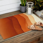 Burnt Orange Abstract Ombre Outdoor Rug Gallery Image 2
