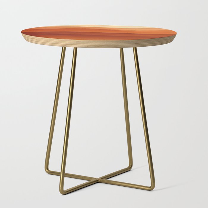 Burnt Orange Abstract Ombre Side Table Gallery Image 1
