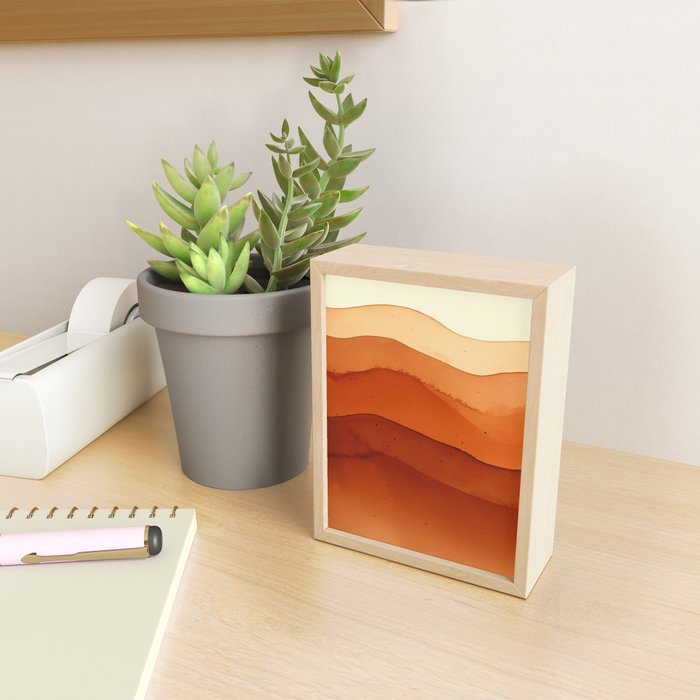 Burnt Orange Abstract Ombre Mini Art Print Gallery Image 2