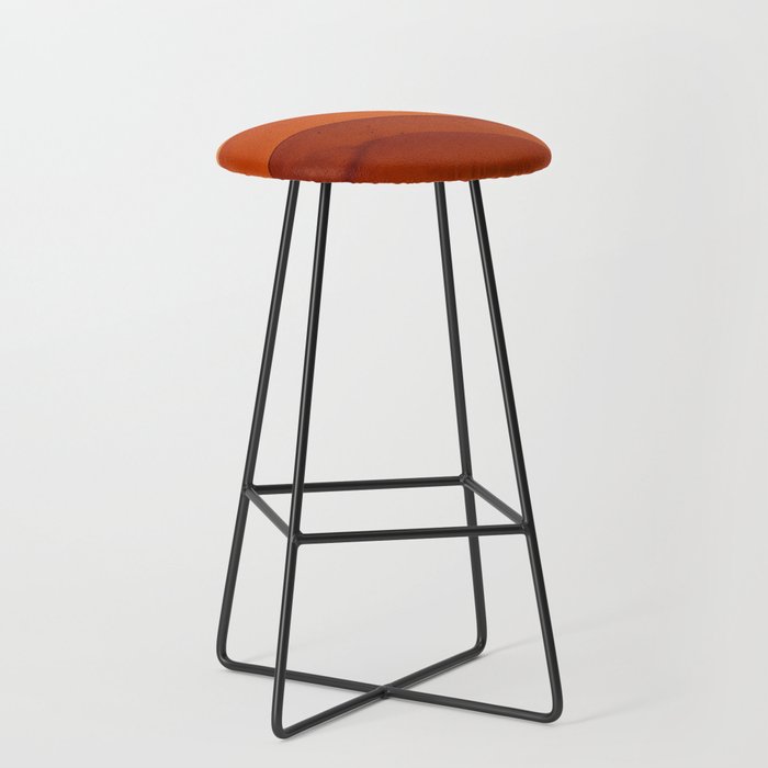 Burnt Orange Abstract Ombre Stool Gallery Image 1