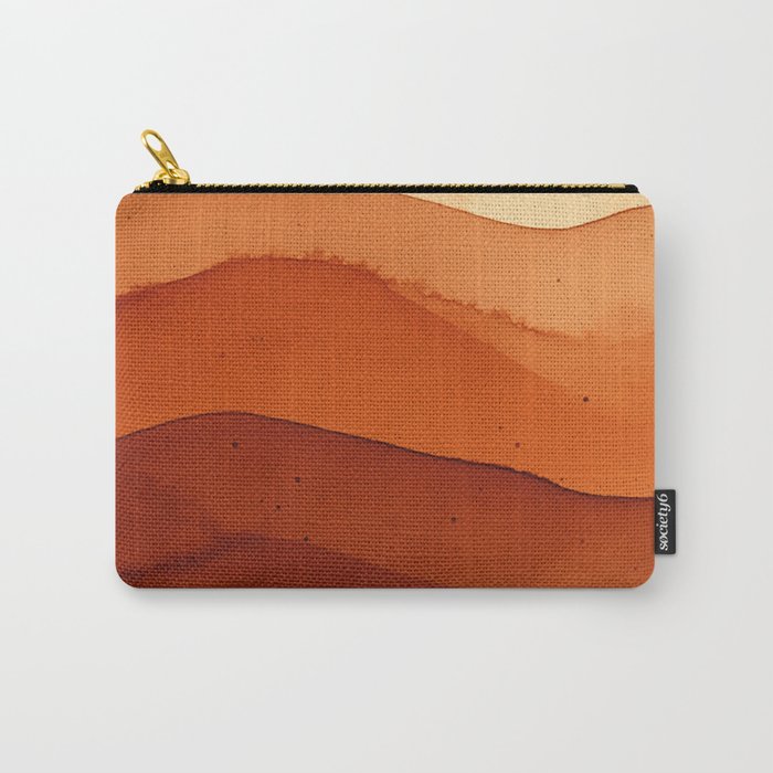 Burnt Orange Abstract Ombre Carry All Pouch Gallery Image 1