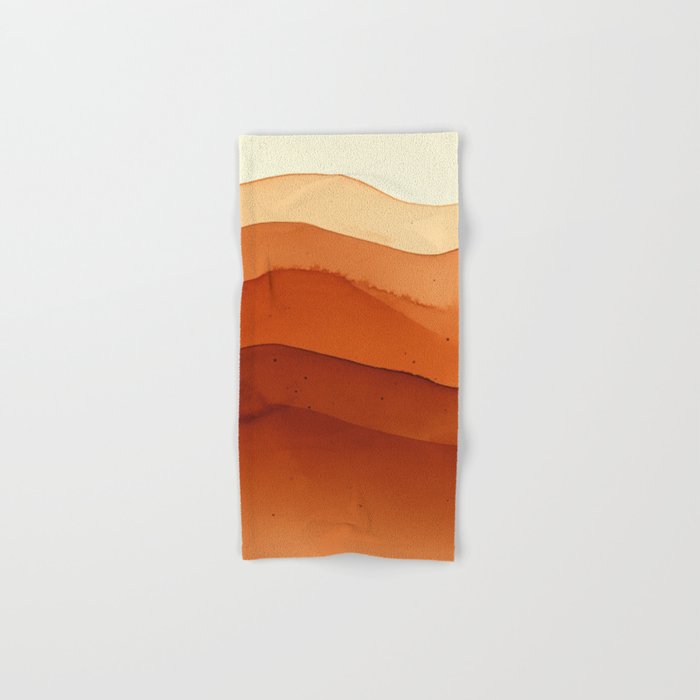 Burnt Orange Abstract Ombre Bath Towel Gallery Image 1