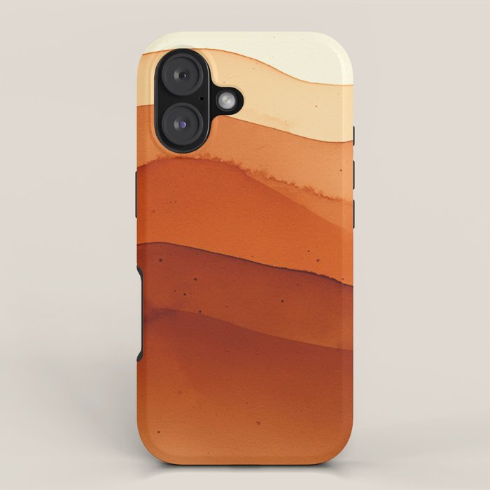 Burnt Orange Abstract Ombre iPhone Case Gallery Image 1
