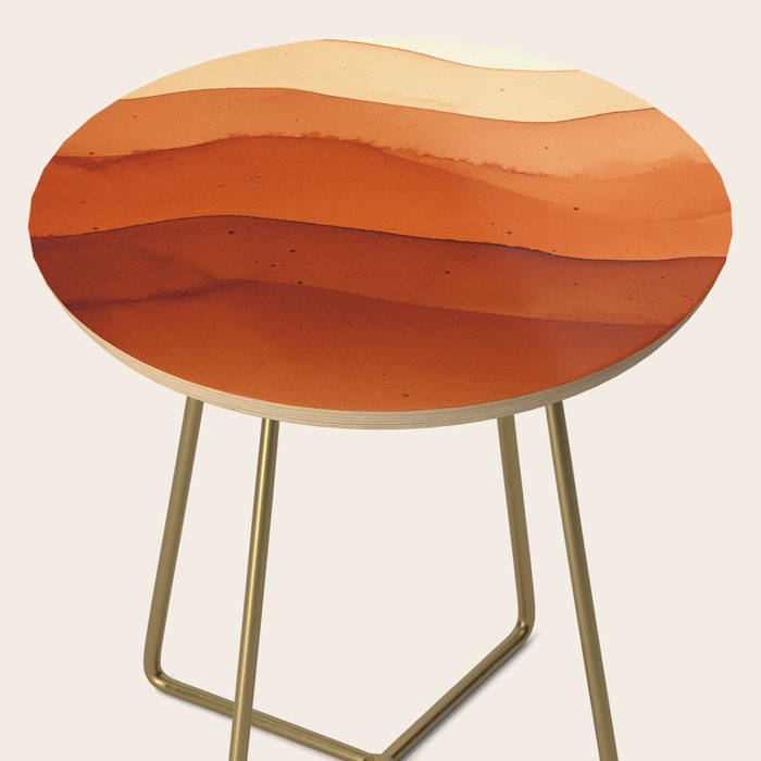 Burnt Orange Abstract Ombre Side Table Gallery Image 2