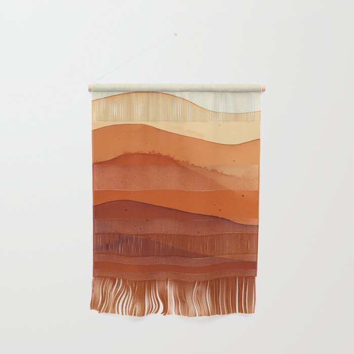 Burnt Orange Abstract Ombre Wall Hanging Gallery Image 1