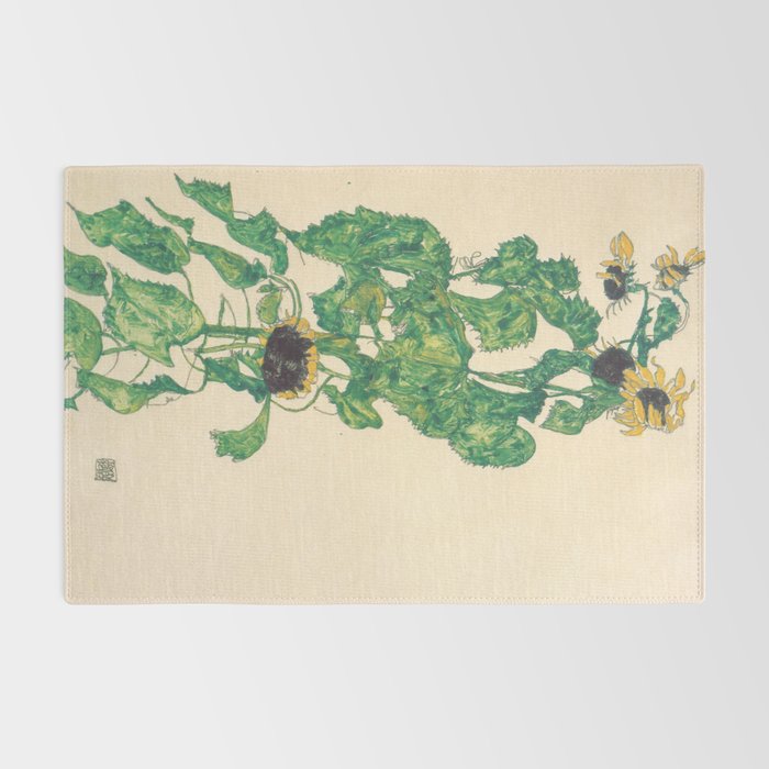 Egon Schiele "Sonnenblumen" Rug Gallery Image 2