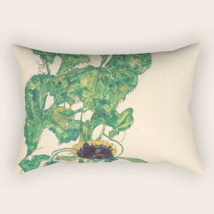 Egon Schiele "Sonnenblumen" Rectangular Pillow Gallery Image 1