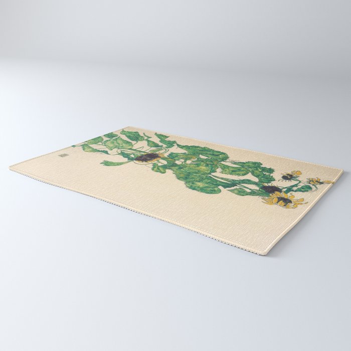 Egon Schiele "Sonnenblumen" Rug Gallery Image 3