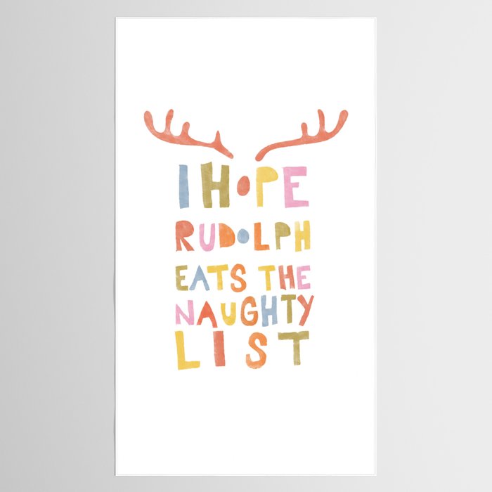 Hope Rudolph Eats The Naughty List Tablecloth Gallery Image 2