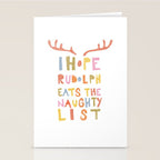 Hope Rudolph Eats The Naughty List Stationery Card Gallery Image 2
