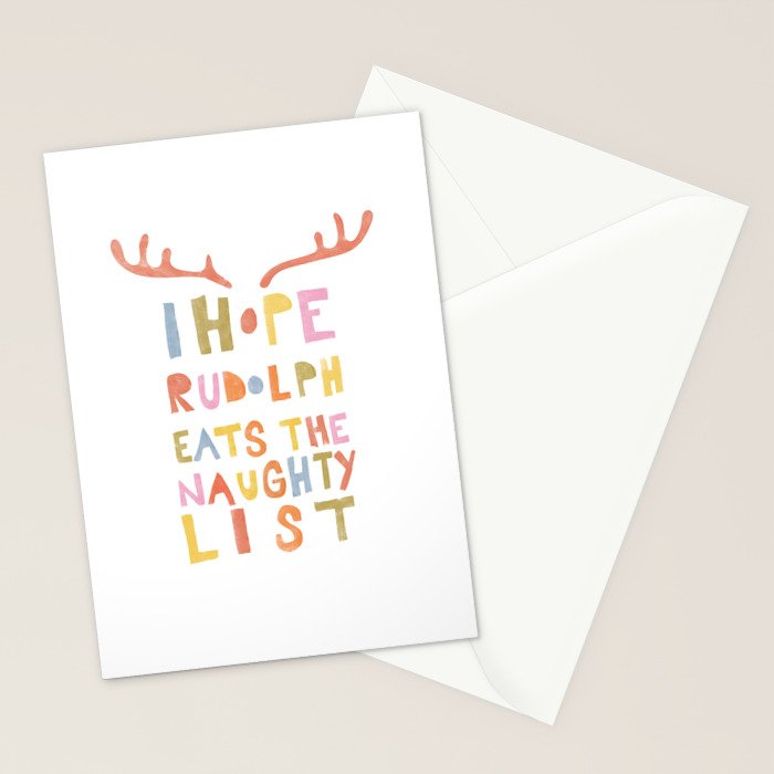 Hope Rudolph Eats The Naughty List Stationery Card Gallery Image 2