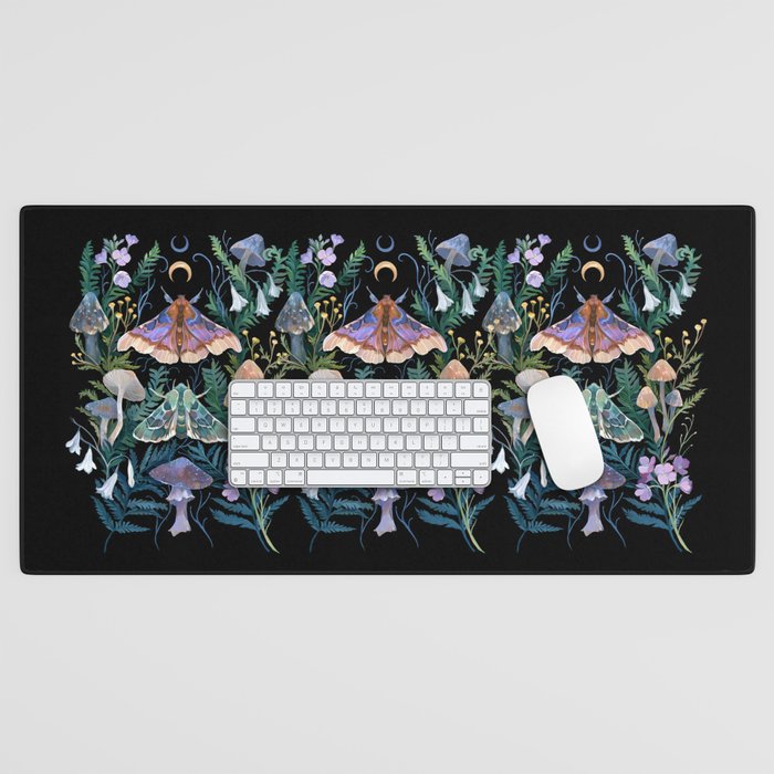 Sphinx Moth Moon Garden Desk Mat Gallery Image 1