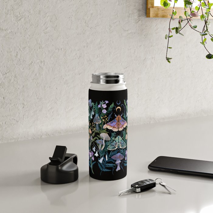 Sphinx Moth Moon Garden Water Bottle Gallery Image 5