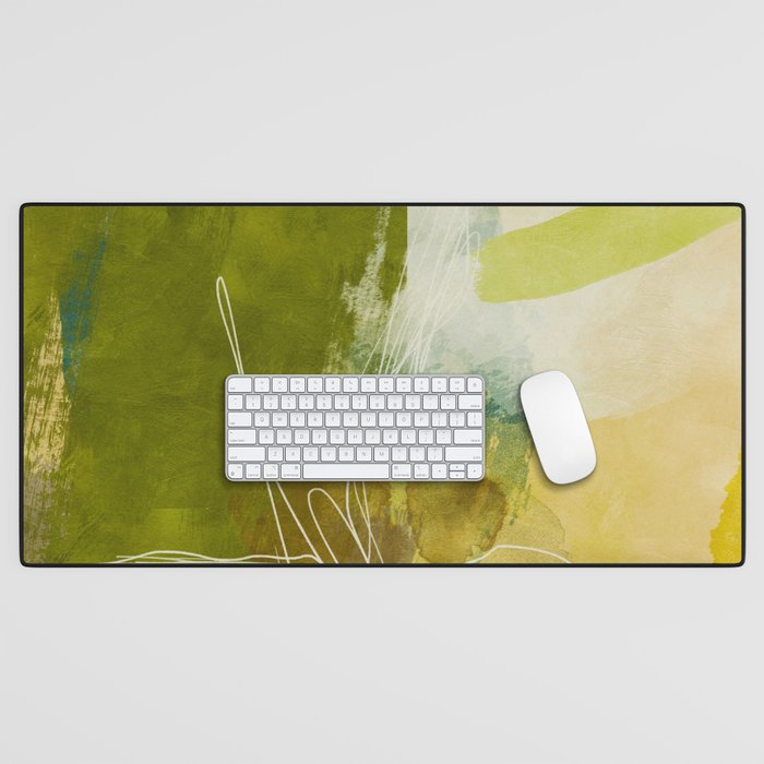 summer landscape 1 triptych abstract art Desk Mat Gallery Image 1