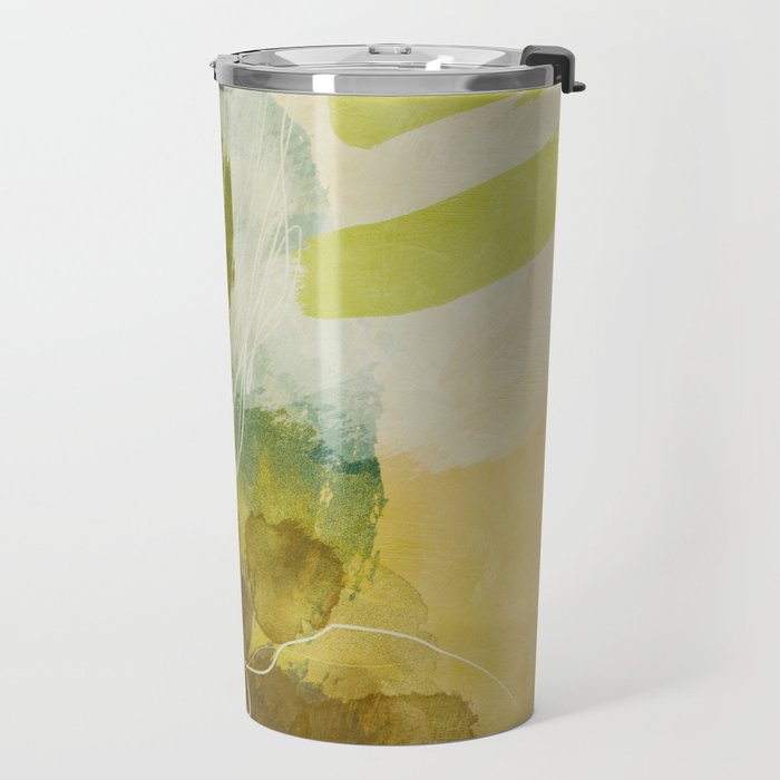 summer landscape 1 triptych abstract art Travel Mug Gallery Image 2