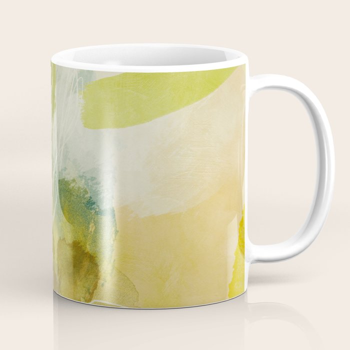 summer landscape 1 triptych abstract art Coffee Mug Gallery Image 1