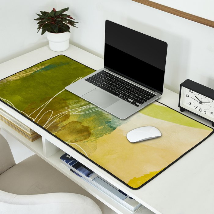 summer landscape 1 triptych abstract art Desk Mat Gallery Image 2