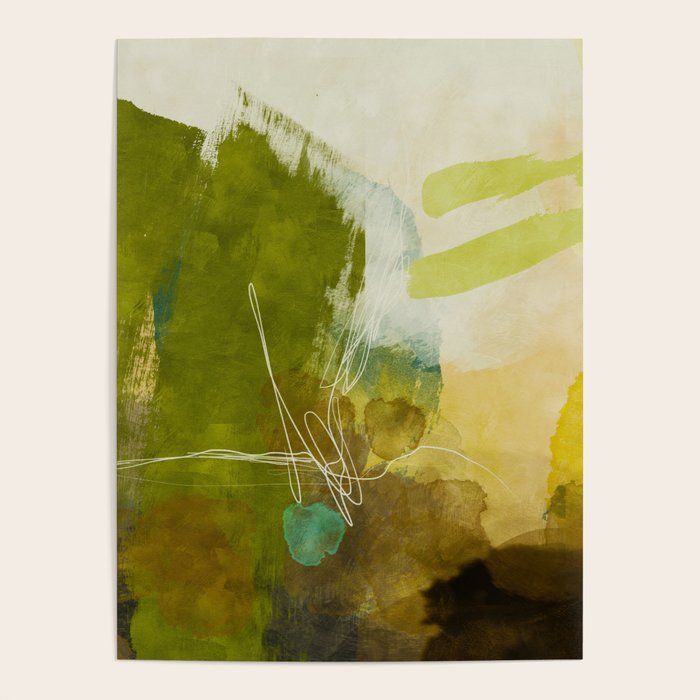summer landscape 1 triptych abstract art Poster Gallery Image 4