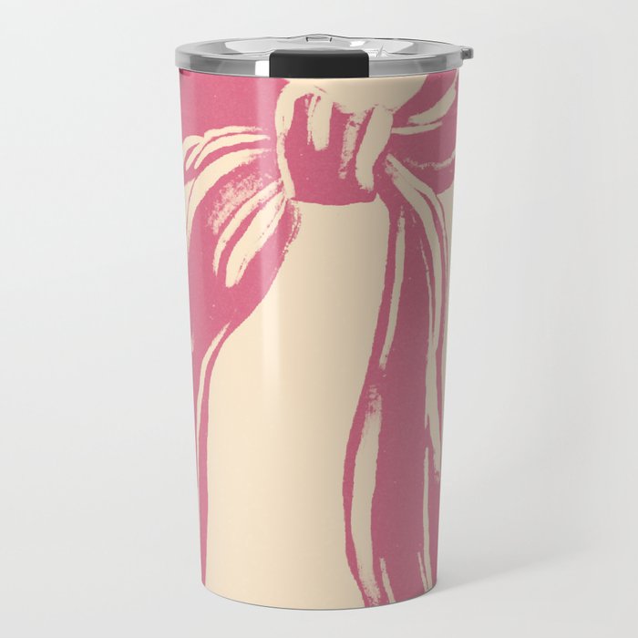 Big Pink Ribbon Travel Mug Gallery Image 1