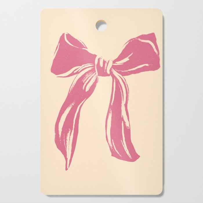 Big Pink Ribbon Cutting Board Gallery Image 1