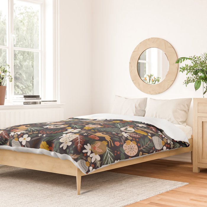 Christmas night forest 10 Duvet Cover Gallery Image 2