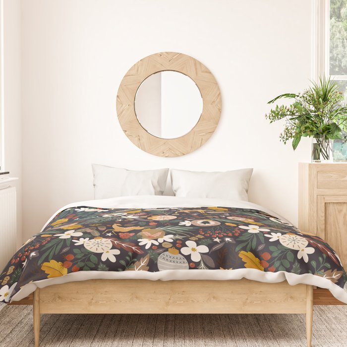 Christmas night forest 10 Duvet Cover Gallery Image 3