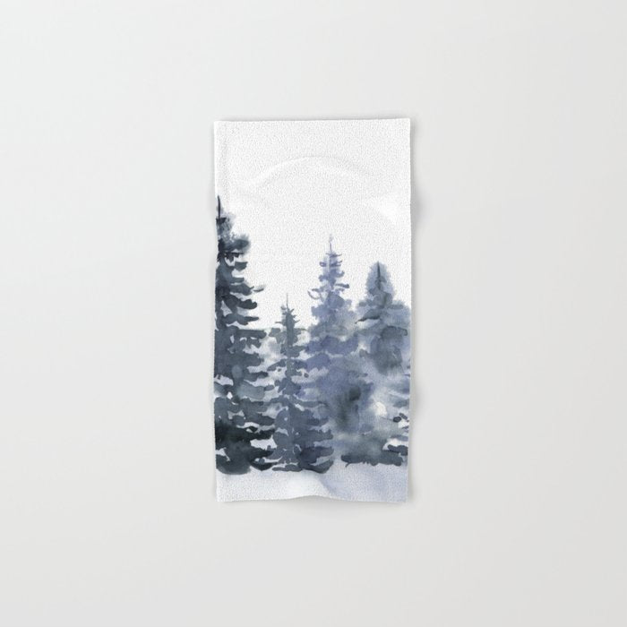 Blue Forest, Abstract Watercolor Towels Gallery Image 1