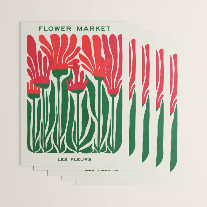 Nerine Lily: Les Fleurs | Flower Market 02 | Spring Summer 23 Wrapping Paper Gallery Image 3