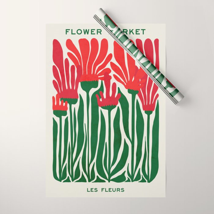 Nerine Lily: Les Fleurs | Flower Market 02 | Spring Summer 23 Wrapping Paper Gallery Image 1
