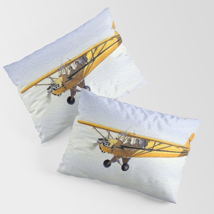J-3 Piper Cub Aircraft Pillow Sham Gallery Image 1