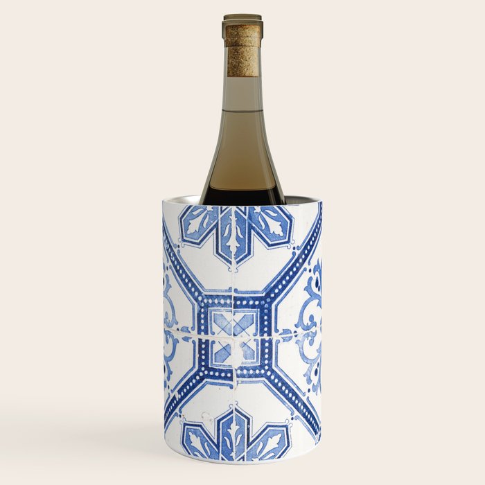 Blue Portugese Tile Pattern | Colorful Travel Photography in Portugal | Azulejos House Design Art Print Wine Chiller Gallery Image 2