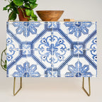 Blue Portugese Tile Pattern | Colorful Travel Photography in Portugal | Azulejos House Design Art Print Credenza Gallery Image 1