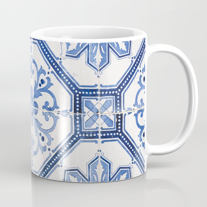 Blue Portugese Tile Pattern | Colorful Travel Photography in Portugal | Azulejos House Design Art Print Coffee Mug Gallery Image 1