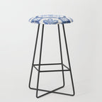 Blue Portugese Tile Pattern | Colorful Travel Photography in Portugal | Azulejos House Design Art Print Stool Gallery Image 1