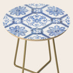 Blue Portugese Tile Pattern | Colorful Travel Photography in Portugal | Azulejos House Design Art Print Side Table Gallery Image 2