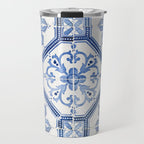 Blue Portugese Tile Pattern | Colorful Travel Photography in Portugal | Azulejos House Design Art Print Travel Mug Gallery Image 1