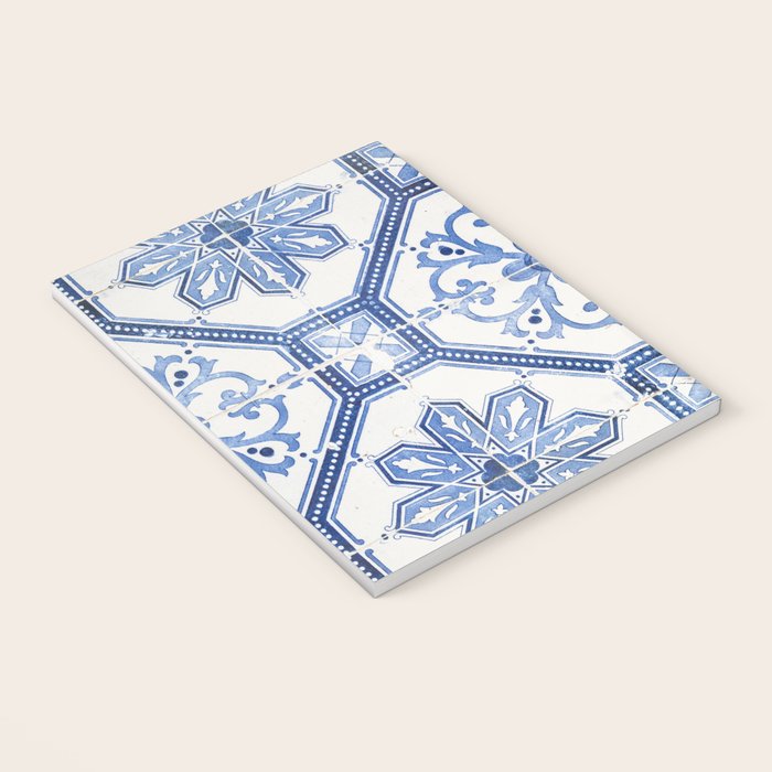 Blue Portugese Tile Pattern | Colorful Travel Photography in Portugal | Azulejos House Design Art Print Notebook Gallery Image 3