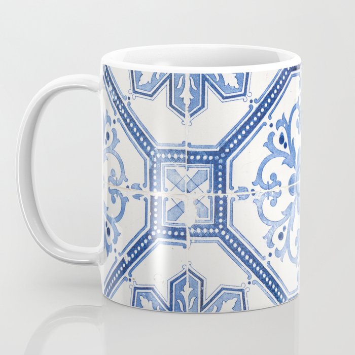 Blue Portugese Tile Pattern | Colorful Travel Photography in Portugal | Azulejos House Design Art Print Coffee Mug Gallery Image 3