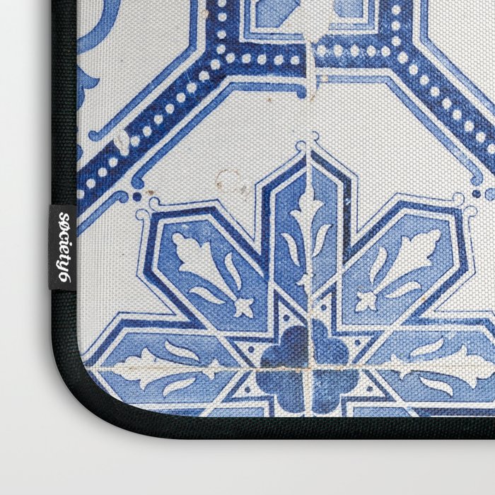 Blue Portugese Tile Pattern | Colorful Travel Photography in Portugal | Azulejos House Design Art Print Laptop Sleeve Gallery Image 3