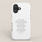 Be Strong And Courageous, Joshua 1 9 Print, Bible Verse Wall Art, Christian Decor, Scripture Quote  iPhone Case Gallery Image 1
