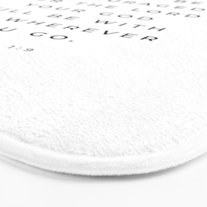 Be Strong And Courageous, Joshua 1 9 Print, Bible Verse Wall Art, Christian Decor, Scripture Quote  Bath Mat Gallery Image 3