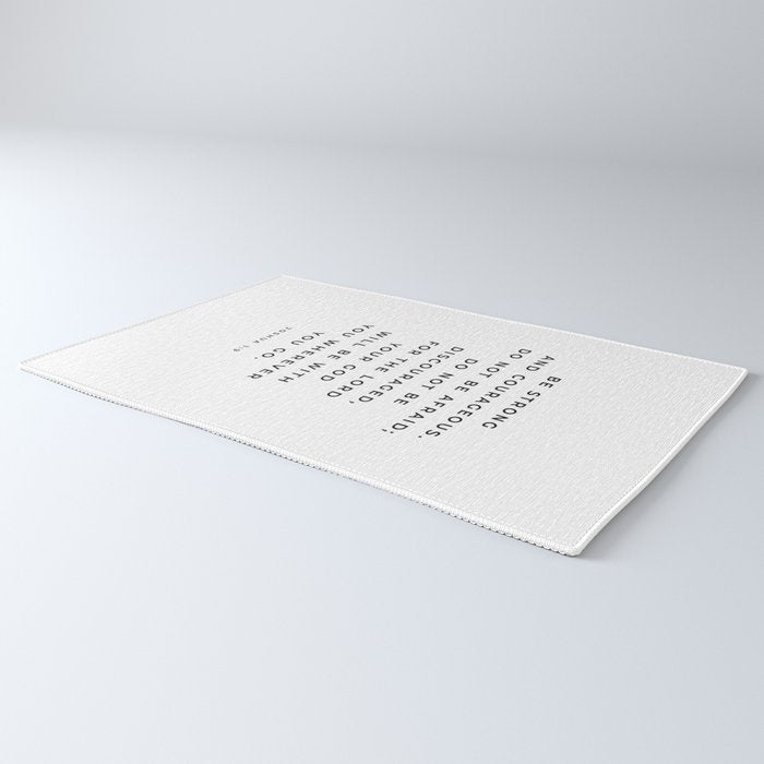 Be Strong And Courageous, Joshua 1 9 Print, Bible Verse Wall Art, Christian Decor, Scripture Quote  Rug Gallery Image 3