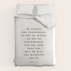 Be Strong And Courageous, Joshua 1 9 Print, Bible Verse Wall Art, Christian Decor, Scripture Quote  Duvet Cover Gallery Image 6