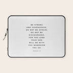 Be Strong And Courageous, Joshua 1 9 Print, Bible Verse Wall Art, Christian Decor, Scripture Quote  Laptop Sleeve Gallery Image 1